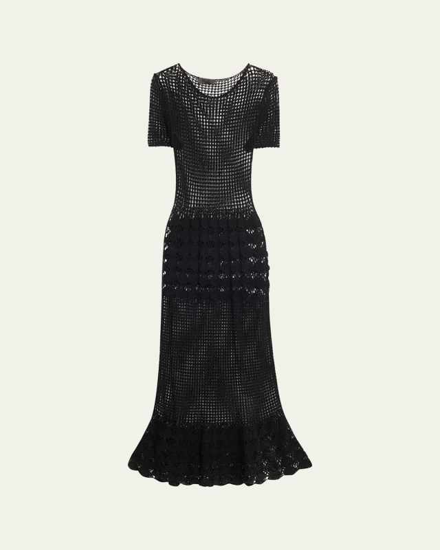 Yoko Open-Knit Maxi Dress
